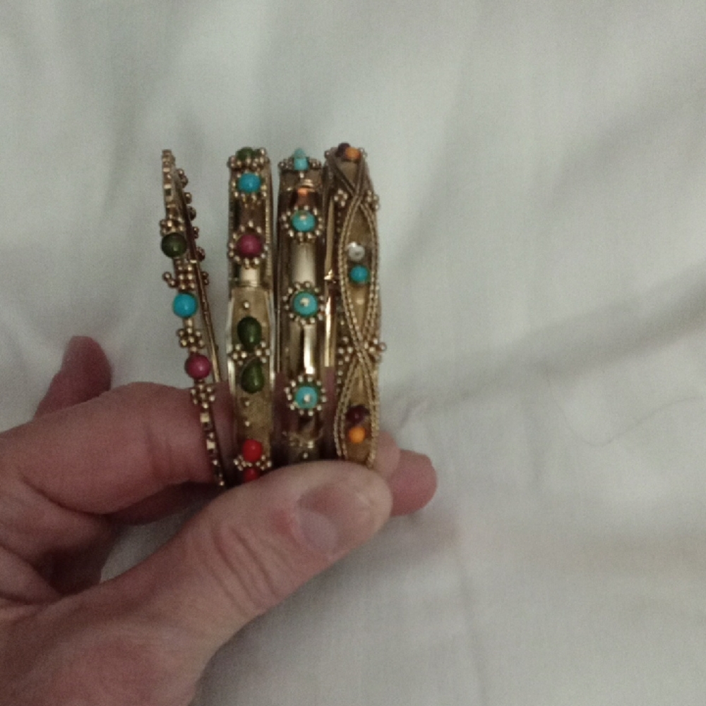 Colorful Beaded Bangles Set